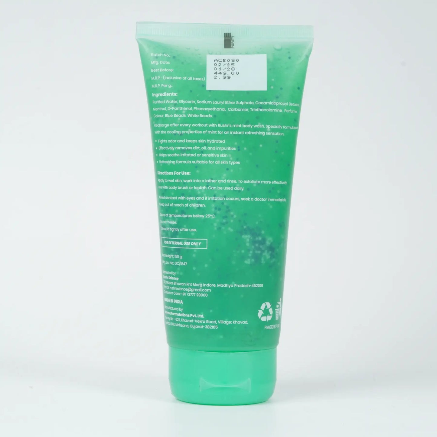 Body Wash Mint 150g
